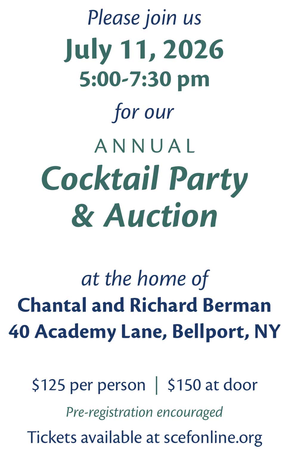 SCEF Annual Auction Party
