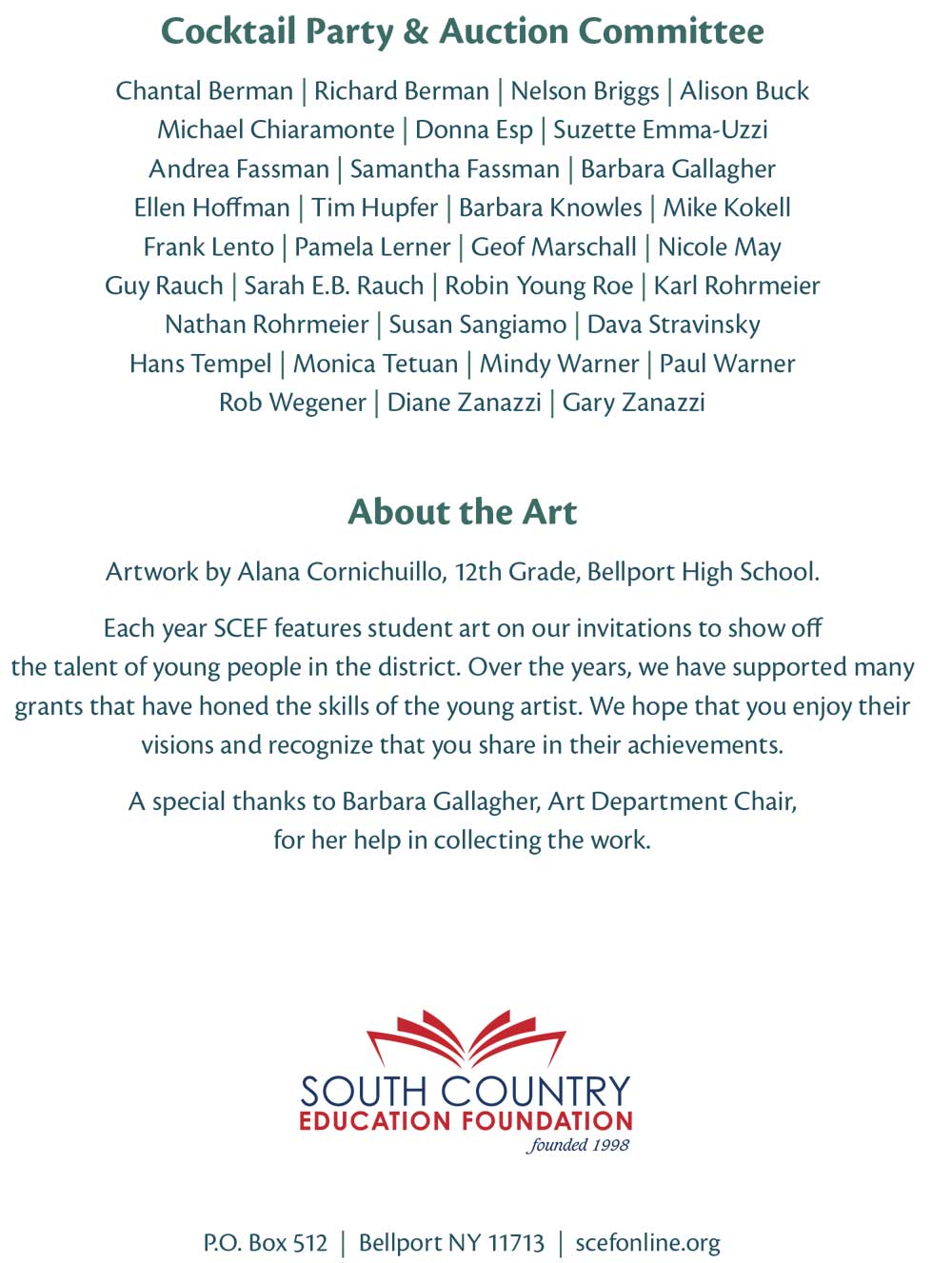 SCEF Annual Auction Party